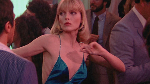 Michelle Pfeiffer in Scarface (1983) Sexy Blonde Blue Dress 700228