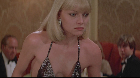 Michelle Pfeiffer in Scarface (1983) Sexy Black Dress Blonde 700232