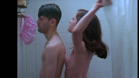 Parker Posey Nude in Party Girl. Breasts, Sexy, bathroom, brunette. 986416