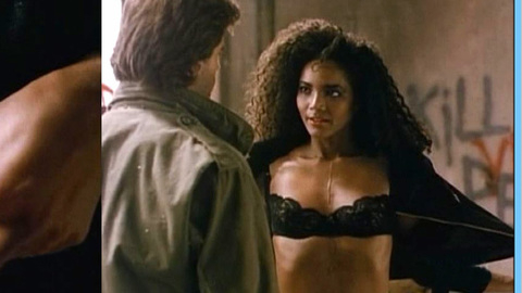 Mowava Pryor in SnakeEater (1988) Breasts Black Black Bra 550692
