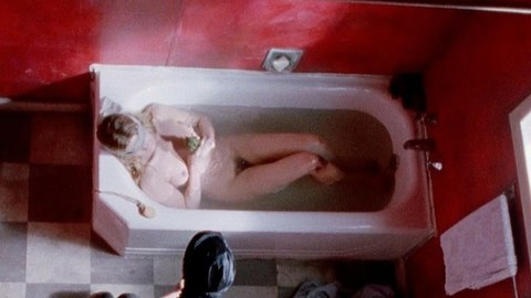 Nudes of Patricia Hearst from Patty Hearst. Breasts, Bush, bathtub, birds eye view. 913584