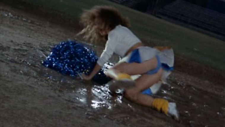 Cheerleader Camp's Sexiest Scenes with Betsy Russell. Underwear, SFW, blue panties. 544584