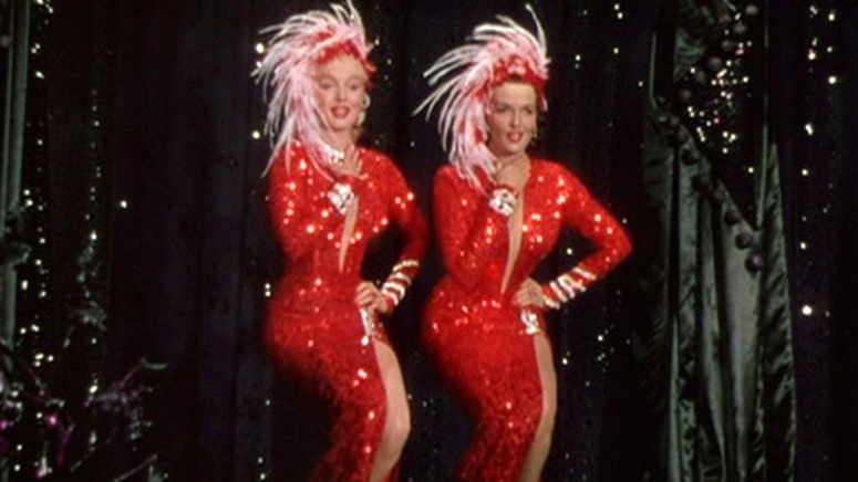 Sexiest Jane Russell Scene in Gentlemen Prefer Blondes. Sexy, SFW, blonde. 585751