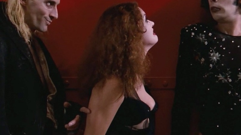 Hottest Patricia Quinn Scene in The Rocky Horror Picture Show. Sexy, Underwear, SFW, black bra. 746972