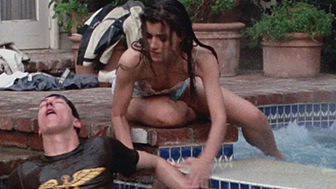 Mia Sara in Ferris Bueller's Day Off (1986) Sexy Black Hair Cleavage 683977