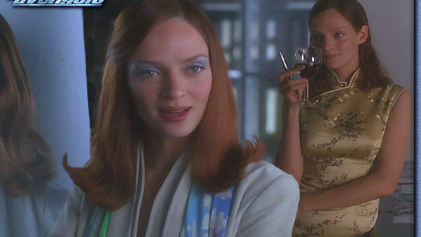 The Avengers's Sexiest Scenes with Uma Thurman. Sexy, SFW, drinking wine. 575424