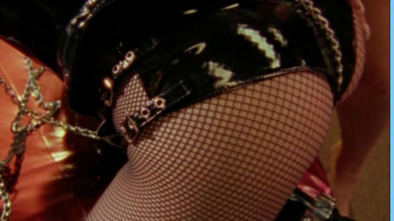 Sexiest Scenes of Ginger Quail from Fast Sofa. Sexy, black leather panties, fishnets. 597821