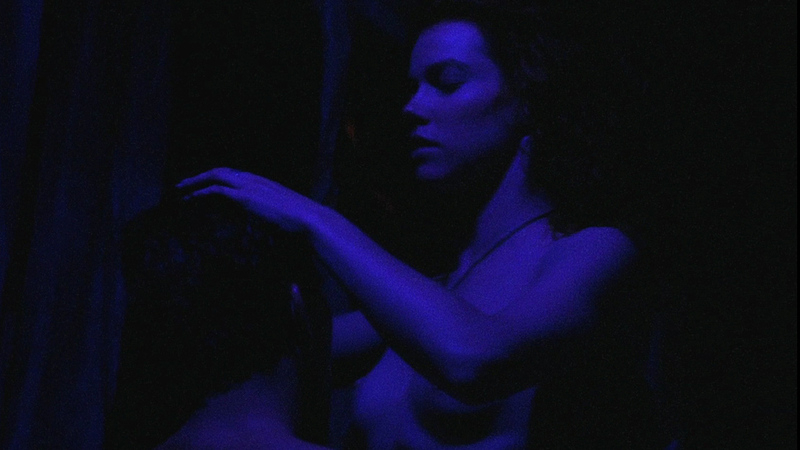 Stacey Travis Nude as Jill. Breasts, blue light, couple. 676478