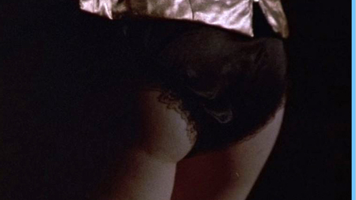 Hottest Joanna Crane / China Blue Scenes. Underwear, black panties, butt close-up. 554193