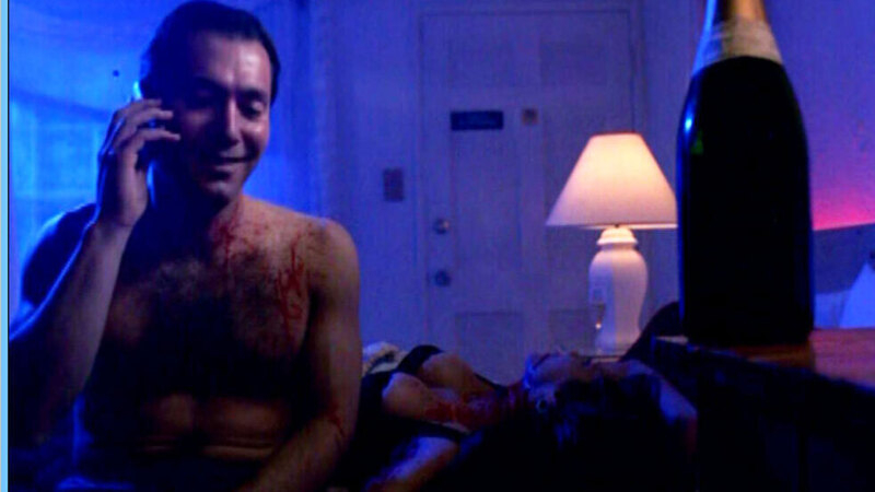 Hottest Deborah Shelton Scene in Nightmare Boulevard. Underwear, black bra, bloody. 613682