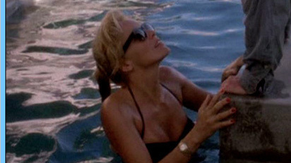 Hottest Serena Black Scenes. Sexy, black swimsuit, blonde. 555213