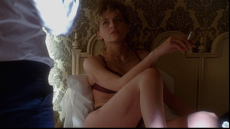 Hottest Sharon Stone Scene in Casino. Underwear, black bra, cigarette. 672920