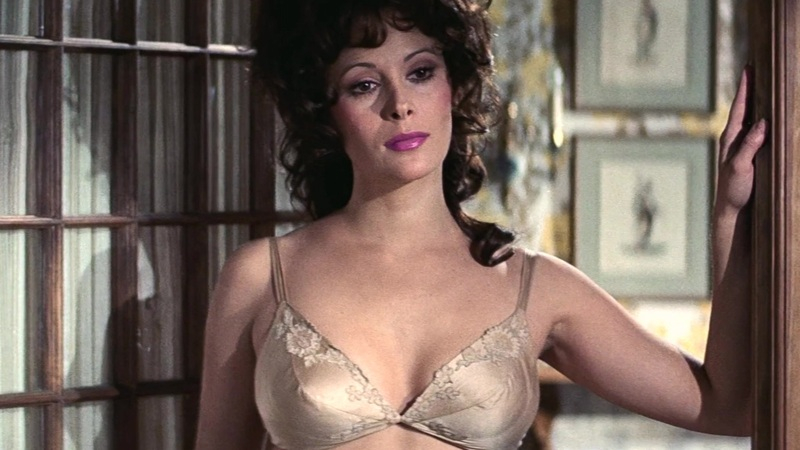 Sexiest Jill St. John Scene in Diamonds Are Forever. Underwear, SFW, beige bra. 553009