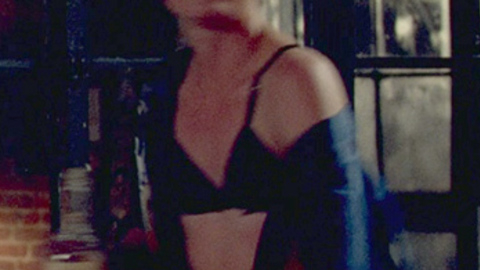 Selma Blair in The Family Tree (2011) Underwear Black Bra Open Shirt 702516