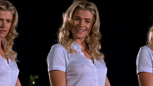 Sexiest Scenes of Christie Boner from Dude, Where's My Car?. Sexy, blue skirt, breasts through top. 588263