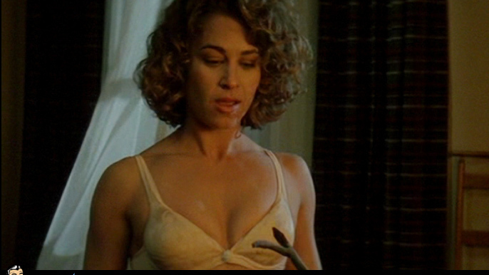 Puppet Masters's Sexiest Scenes with Julie Warner. Underwear, SFW, white bra. 671088