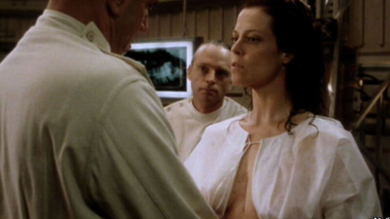 Alien: Resurrection's Sexiest Scenes with Sigourney Weaver. Sexy, cleavage, open hospital gown. 587196