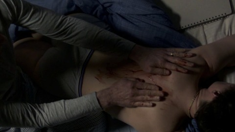 Olivia Williams in Altar (2014) Sexy Underwear Back Rub Blood 758903