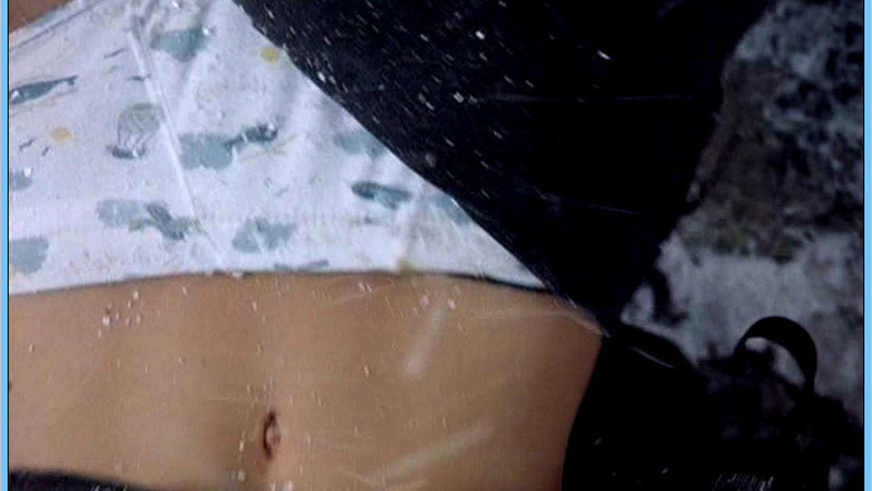 Sexiest Bridgette Wilson Scene in Extreme Ops. Underwear, crotch close-up, white panties. 567541