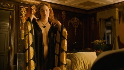 Kate Winslet in Titanic (1997) Breasts Bush Breasts Breasts Through Robe 830854