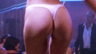 Sexiest Kari Wuhrer Scene in The Crossing Guard. Thong, Underwear, butt peeking out, pole dancing. 717829