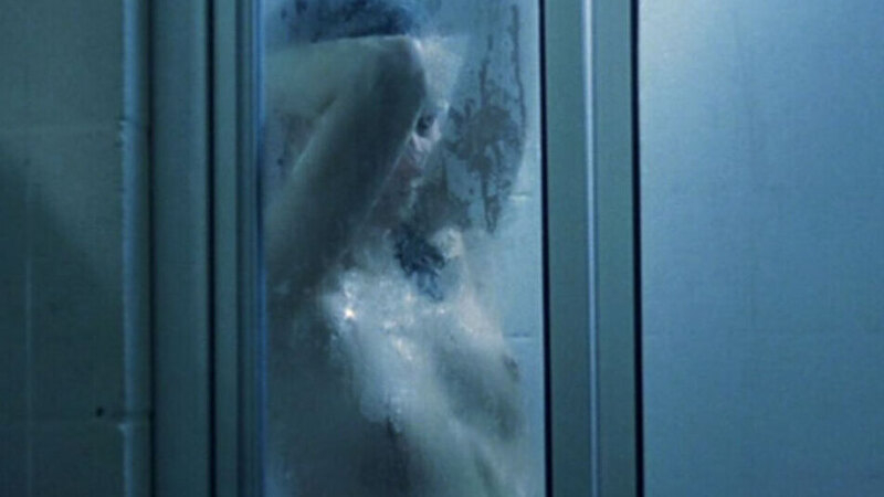 Katrin Cartlidge Naked in Before the Rain. Breasts, behind shower glass, nude. 537295