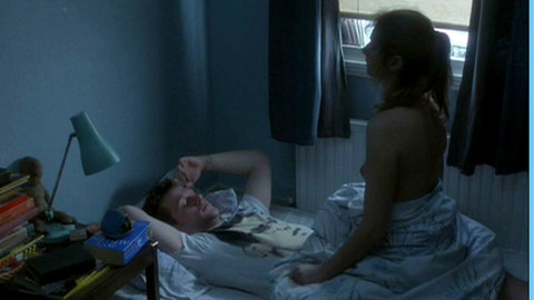 Katrin Cartlidge in Career Girls (1997) Breasts Breasts Couple In Bed 557402