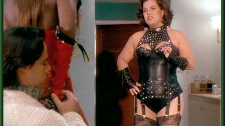 Exit to Eden's Sexiest Scenes with Rosie O'Donnell. Sexy, black leather corset, black stockings. 532728