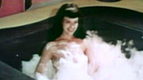 Bettie Page: The Girl in the Leopard Print Bikini's Sexiest Scenes with Bettie Page. Sexy, bathtub, black hair. 633492