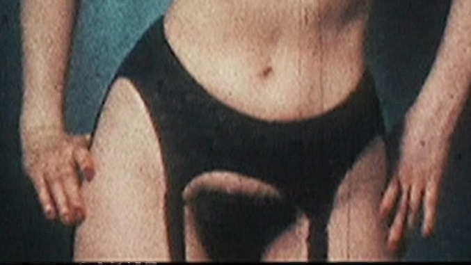 Bettie Page Naked in Bettie Page Reveals All. Breasts, Bush, black stockings, full frontal. 738337