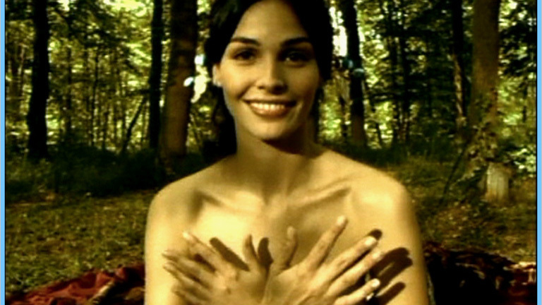 Inés Sastre Nude as Préah. Breasts, black hair, hands covering breasts. 597830
