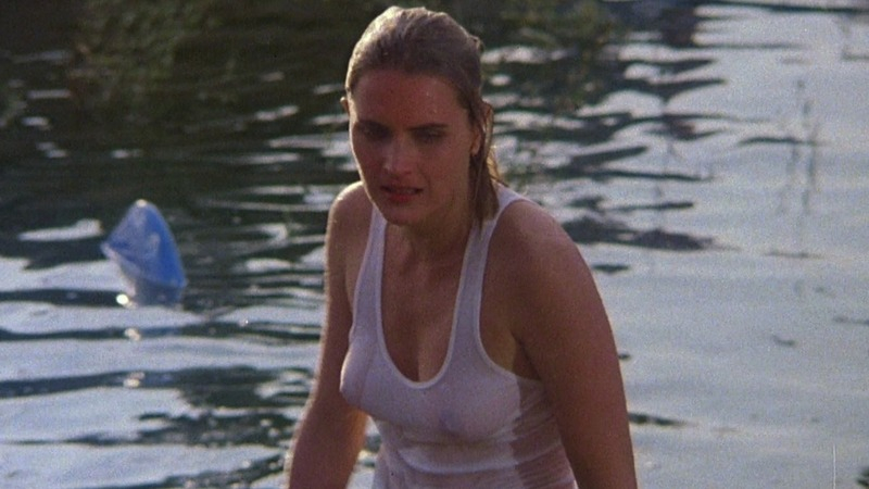 Sexiest Denise Crosby Scene in Eliminators. Sexy, brunette, nipples through tank top. 780313