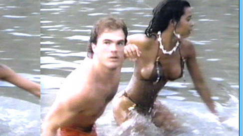Hottest Irene Cara Scene in Caged in Paradise. Bikini, back exposed, big breasts. 565532