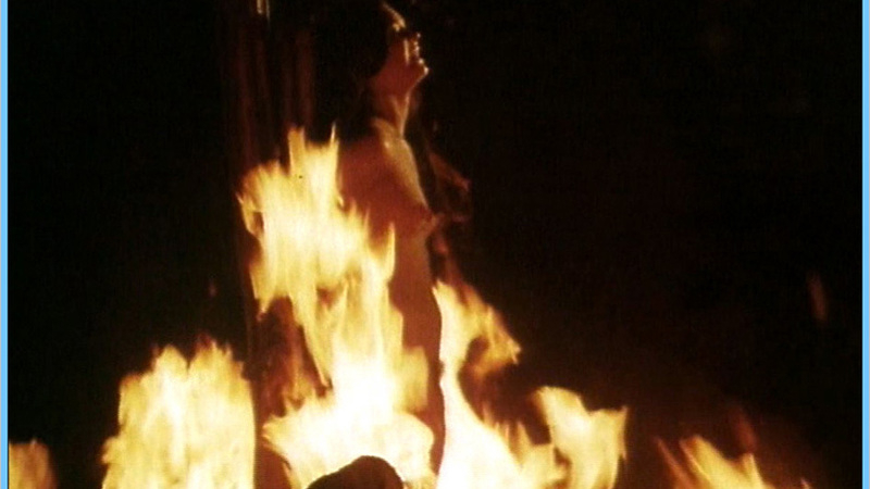 Pamela Franklin Naked in The Witching. Breasts, black hair, burned at the stake. 541543