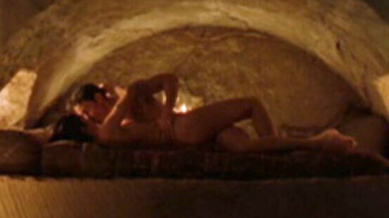 Trinity from The Matrix Reloaded Naked. Breasts, Butt, bed, candles. 637019