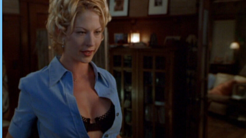 Hottest Jenna Elfman Scene in Krippendorf's Tribe. Sexy, SFW, black bra. 556346