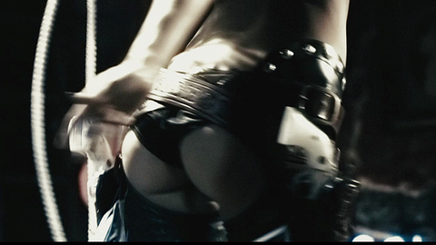 Sexiest Nancy Callahan Scenes. Sexy, black leather bra, black leather chaps. 671914