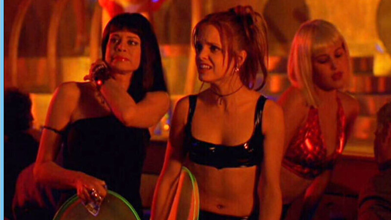Hottest Mena Suvari Scene in Loser. Sexy, black leather bikini, brunette. 581636
