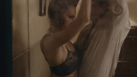Hilary Swank in The Black Dahlia (2006) Underwear Black Bra Brunette 689226