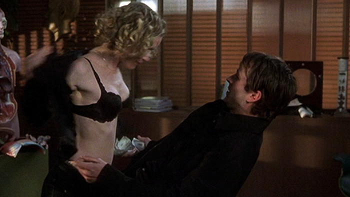 Hottest Leslie Mann Scene in Stealing Harvard. Underwear, black lace bra, blonde. 673598
