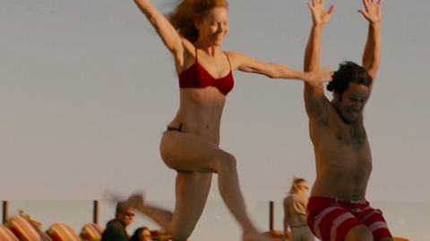 Leslie Mann in This Is 40 (2012) Bikini Bikini Jumping In Pool 722900