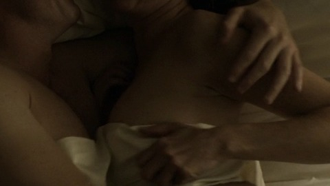 House of Cards's Sexiest Scenes with Molly Parker. Sexy, in bed, man holding woman. 758802
