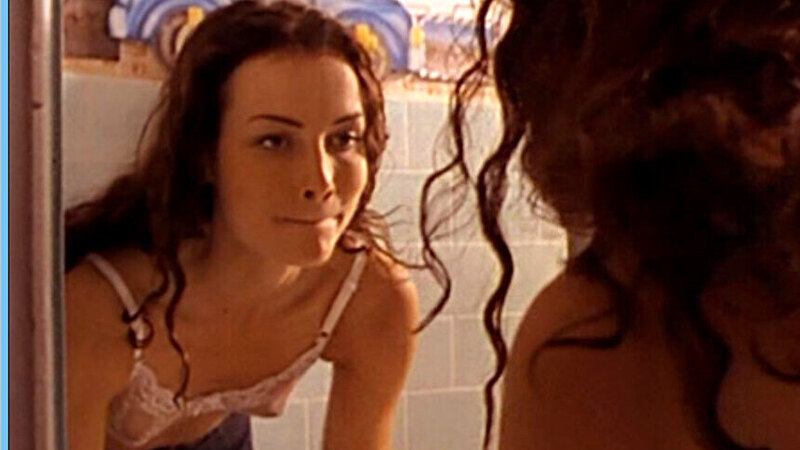 Sexiest English Twin, Italian Twin Scenes. Underwear, brunette, looking in mirror. 557746