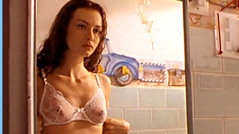Hottest English Twin, Italian Twin Scenes. Underwear, brunette, looking in mirror. 557745