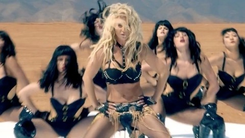 Britney Spears in Work Bitch (2013) Underwear Black Lingerie Blonde 729630