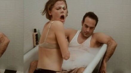 Sexiest Julie Bowen Scene in The Killing Club. Underwear, back exposed, bathtub. 687373