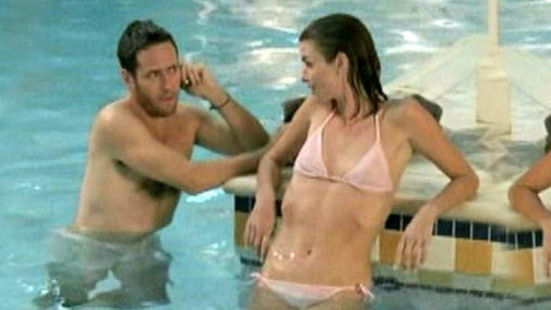 Hottest Polly Shannon Scene in Street Time. Bikini, SFW, checking phone. 655382
