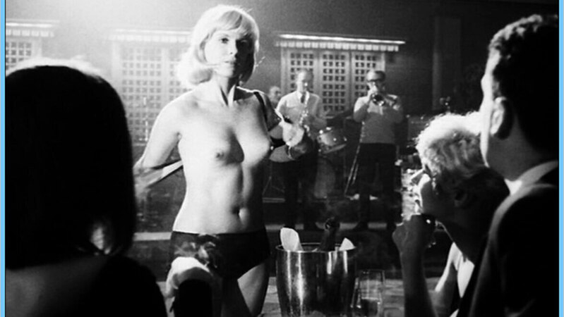 Bibi Andersson Naked as Liz Lindstrand. Breasts, black and white, black underwear. 575679