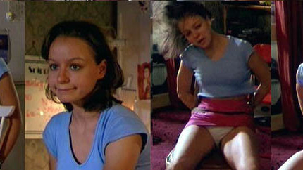 Sexiest Samantha Morton Scene in The Last Yellow. Underwear, blue top, brunette. 560809