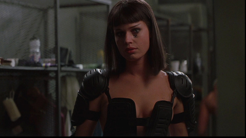 Rebecca Romijn in Rollerball (2002) Sexy Black Outfit Brunette 672550